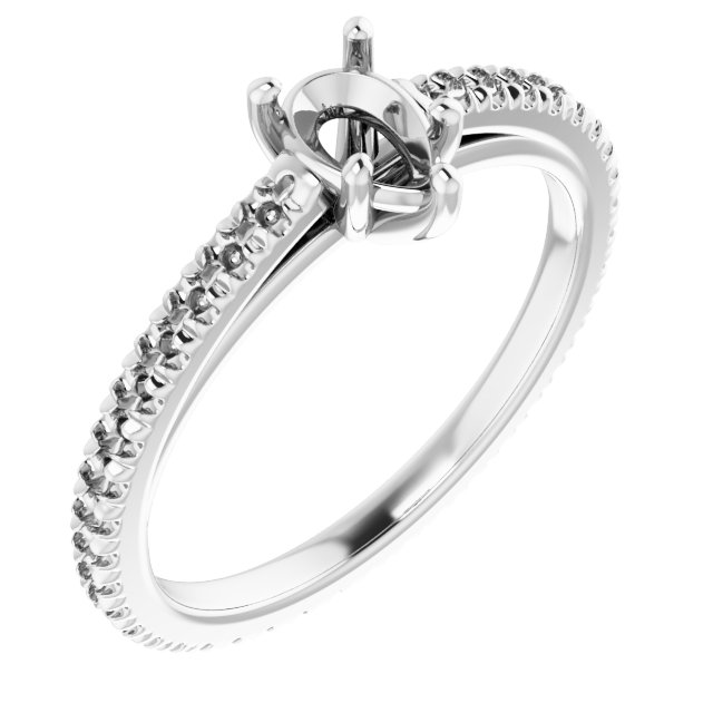 Accented Eternity-Style Engagement Ring