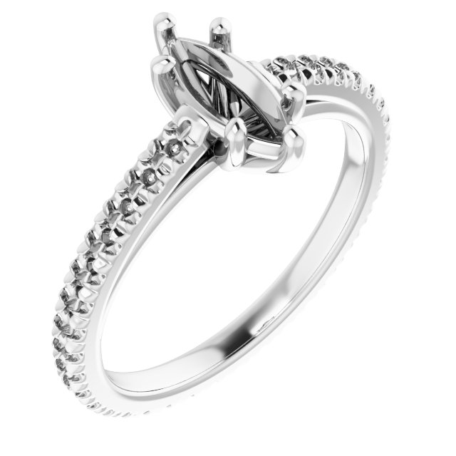 Accented Eternity-Style Engagement Ring