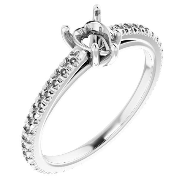 Accented Eternity-Style Engagement Ring