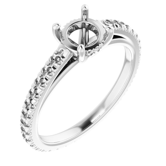 Accented Eternity-Style Engagement Ring