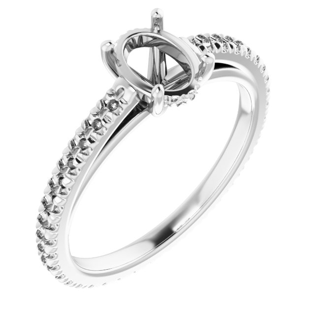 Accented Eternity-Style Engagement Ring