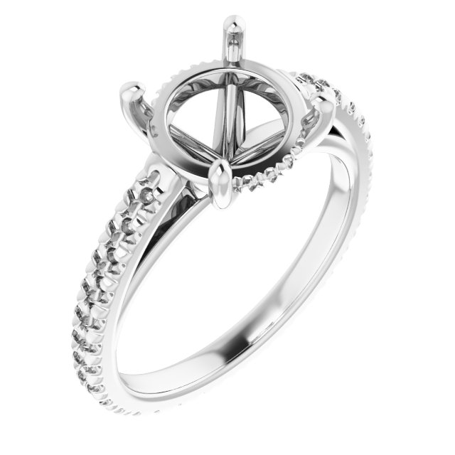 Accented Eternity-Style Engagement Ring