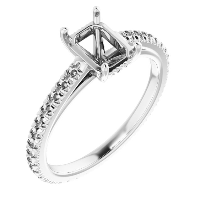 Accented Eternity-Style Engagement Ring