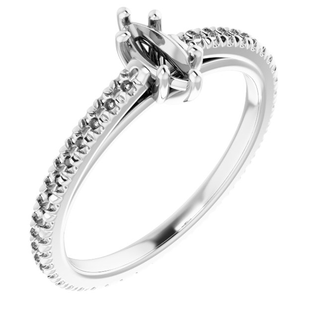 Accented Eternity-Style Engagement Ring