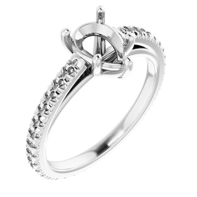 Accented Eternity-Style Engagement Ring
