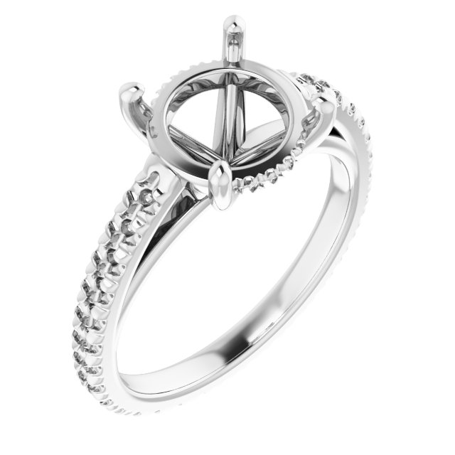 Accented Eternity-Style Engagement Ring