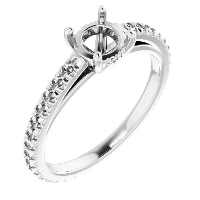 Accented Eternity-Style Engagement Ring