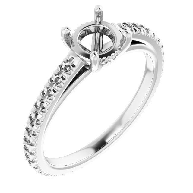 Accented Eternity-Style Engagement Ring