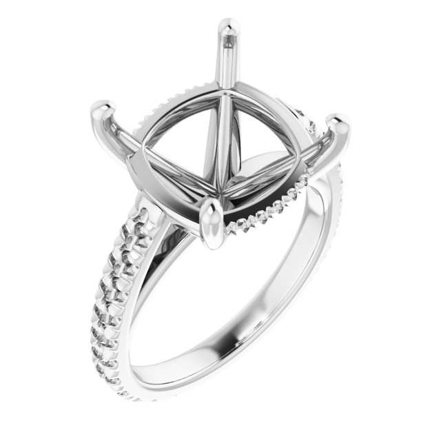 Accented Eternity-Style Engagement Ring