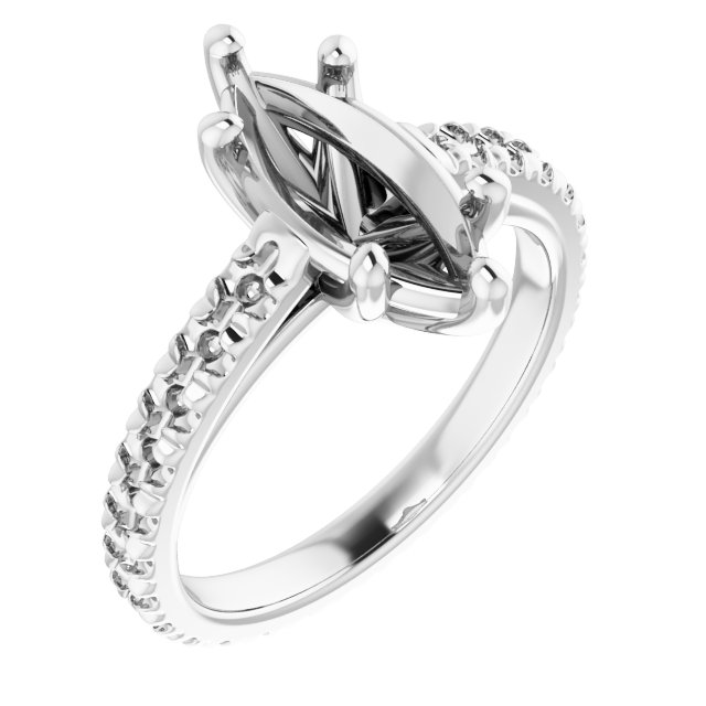 Accented Eternity-Style Engagement Ring