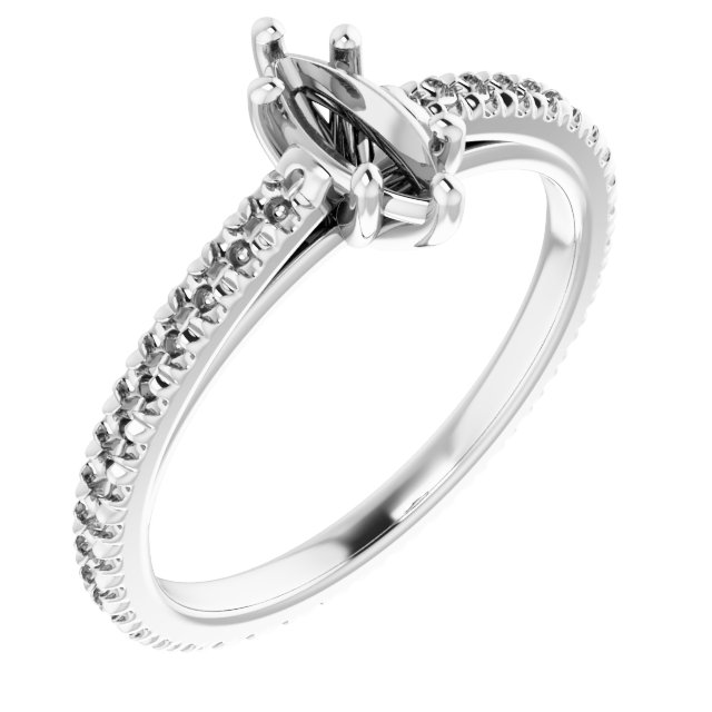 Accented Eternity-Style Engagement Ring