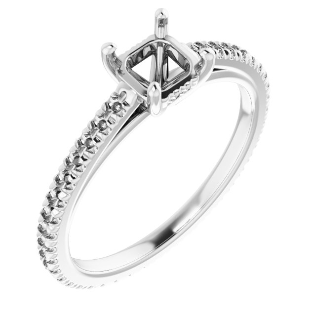Accented Eternity-Style Engagement Ring