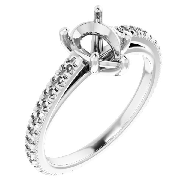 Accented Eternity-Style Engagement Ring
