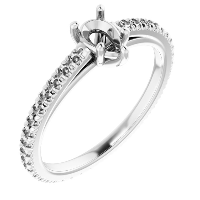 Accented Eternity-Style Engagement Ring