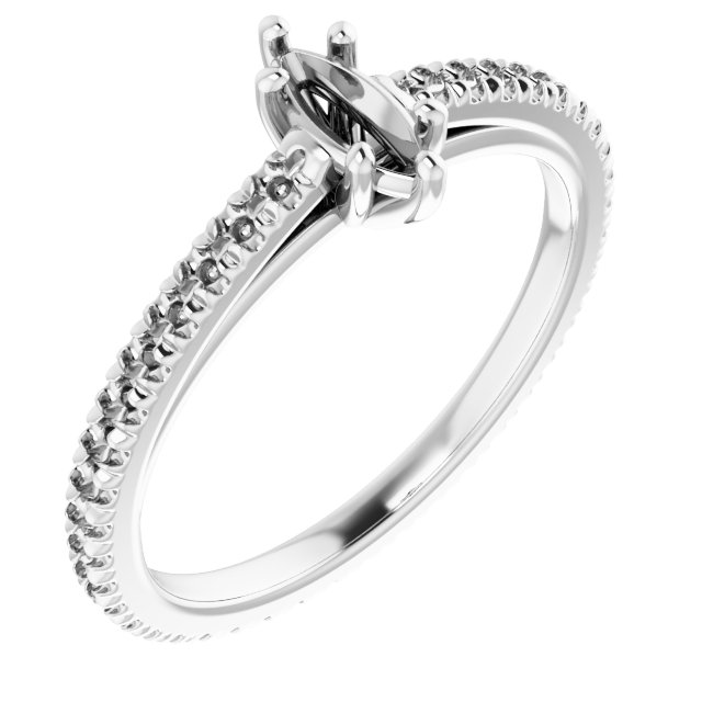 Accented Eternity-Style Engagement Ring