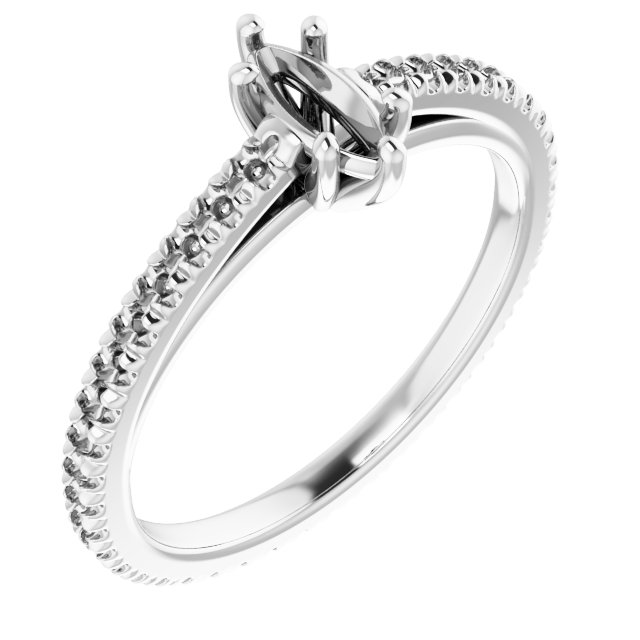Accented Eternity-Style Engagement Ring