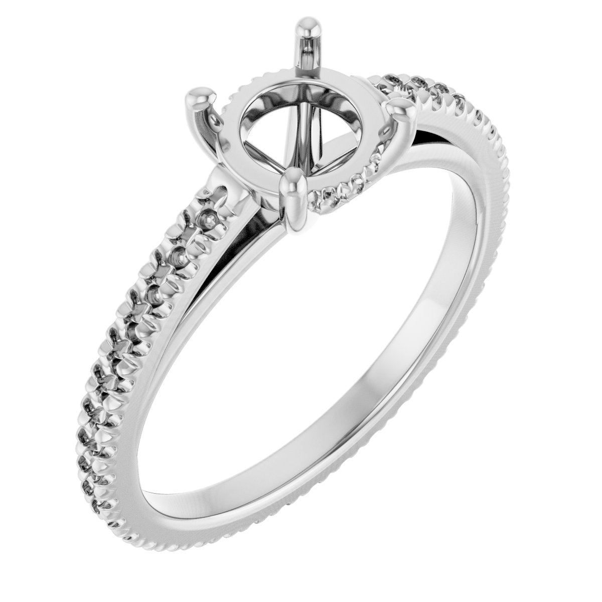 Accented Eternity-Style Engagement Ring