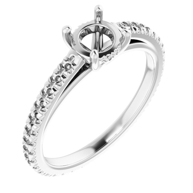 Accented Eternity-Style Engagement Ring
