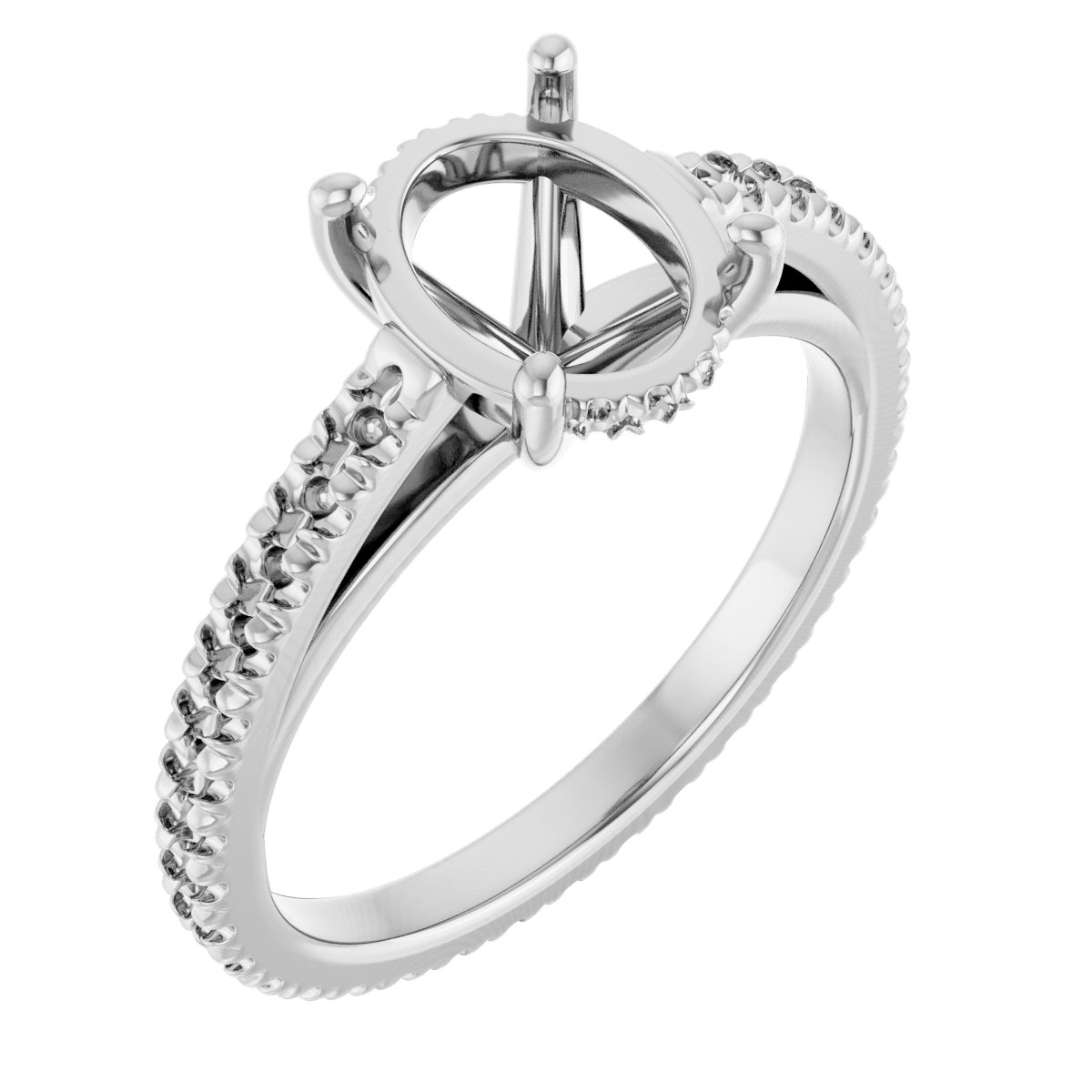 Accented Eternity-Style Engagement Ring
