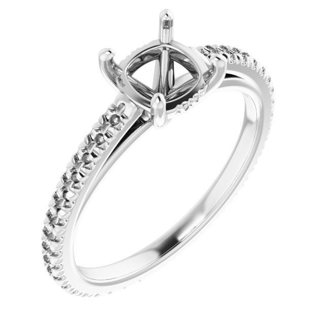 Accented Eternity-Style Engagement Ring