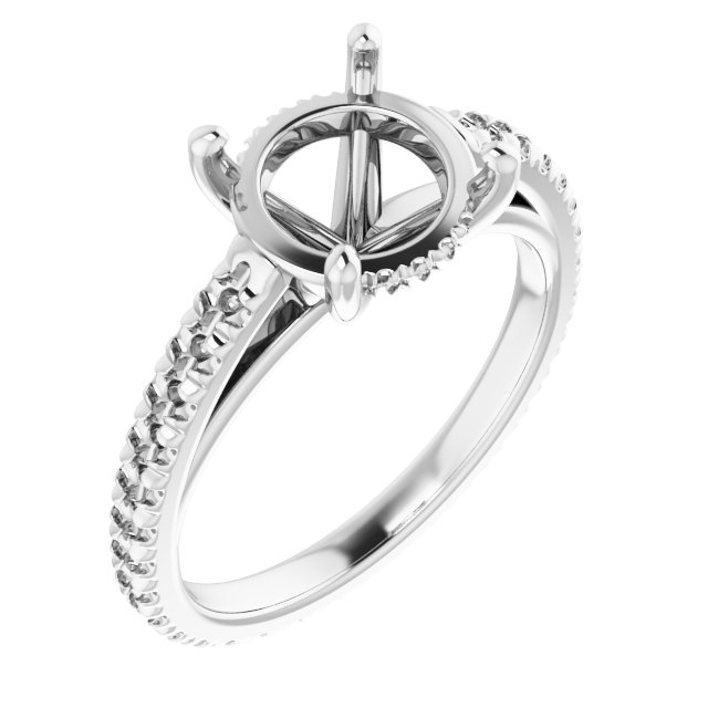 Accented Eternity-Style Engagement Ring