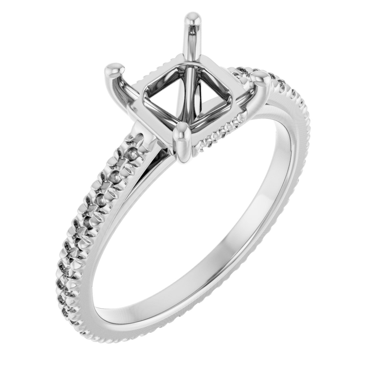 Accented Eternity-Style Engagement Ring