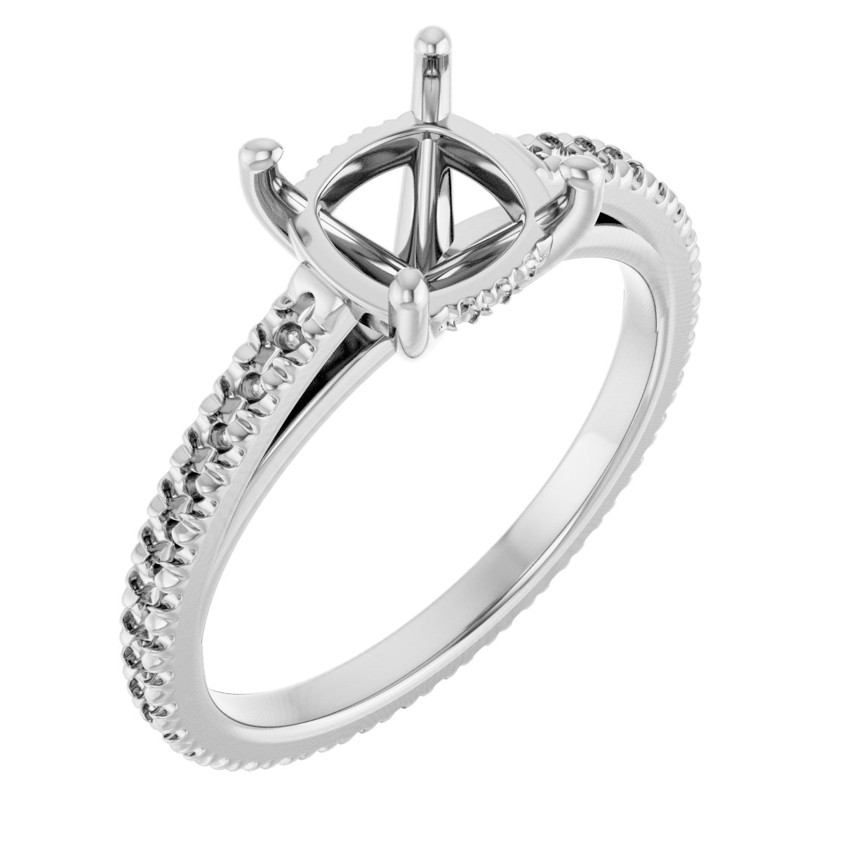 Accented Eternity-Style Engagement Ring