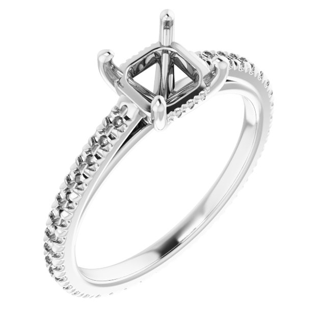 Accented Eternity-Style Engagement Ring