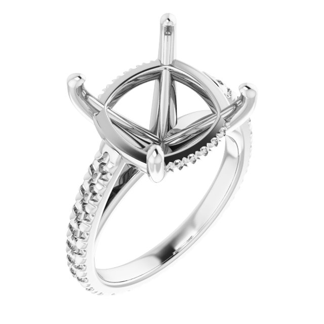 Accented Eternity-Style Engagement Ring