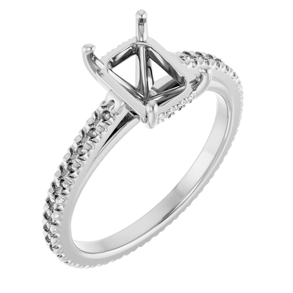 Accented Eternity-Style Engagement Ring