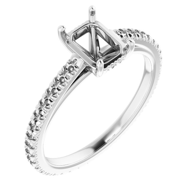 Accented Eternity-Style Engagement Ring