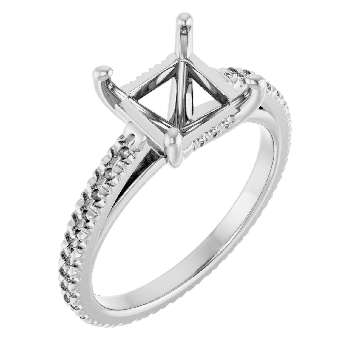 Accented Eternity-Style Engagement Ring