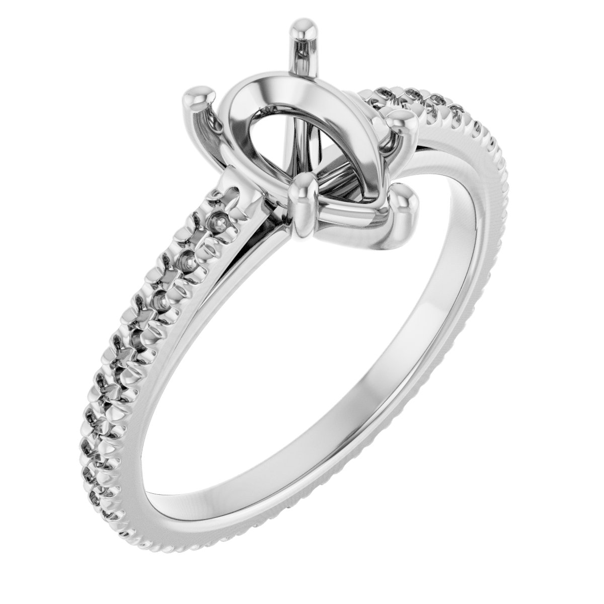 Accented Eternity-Style Engagement Ring