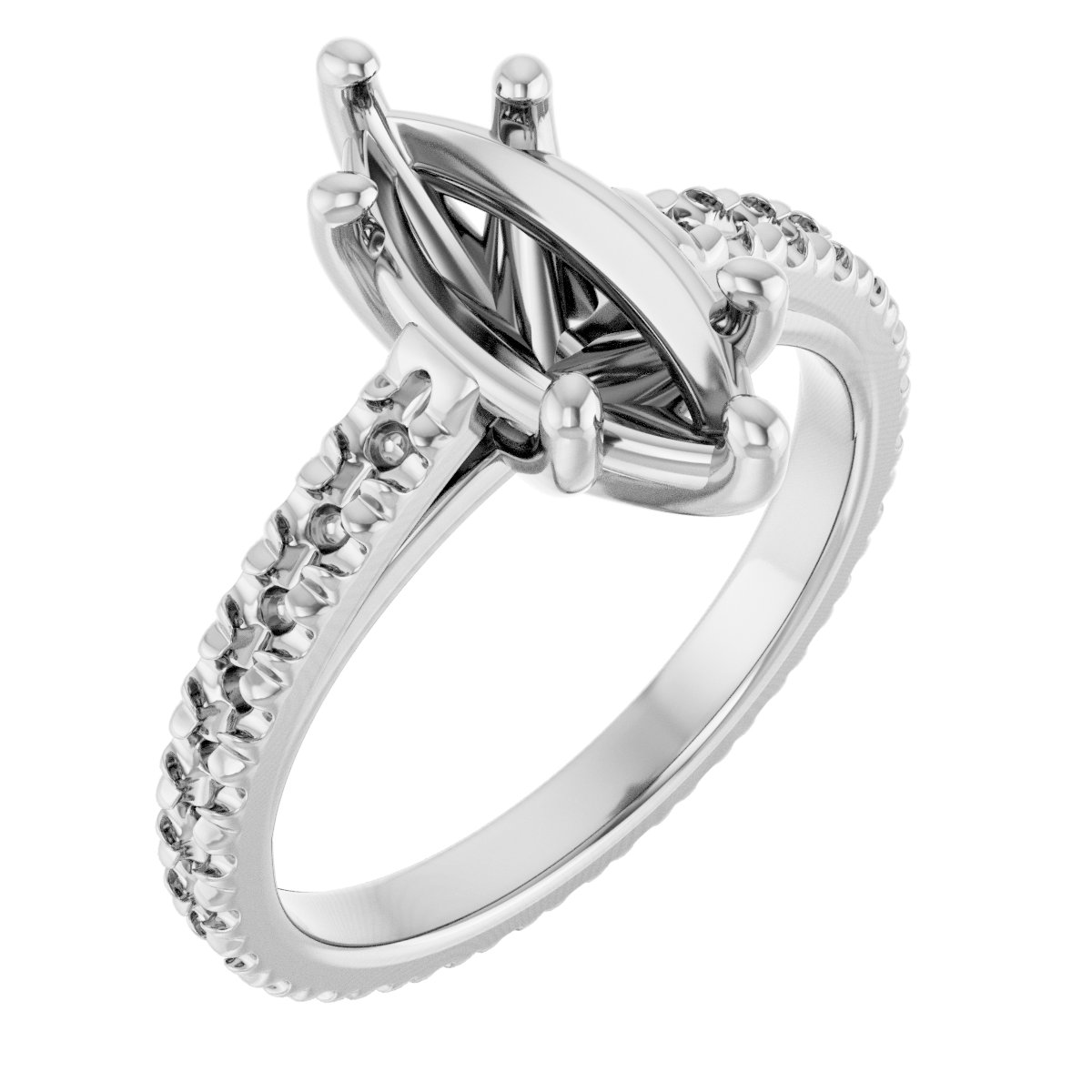 Accented Eternity-Style Engagement Ring