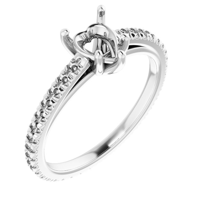 Accented Eternity-Style Engagement Ring
