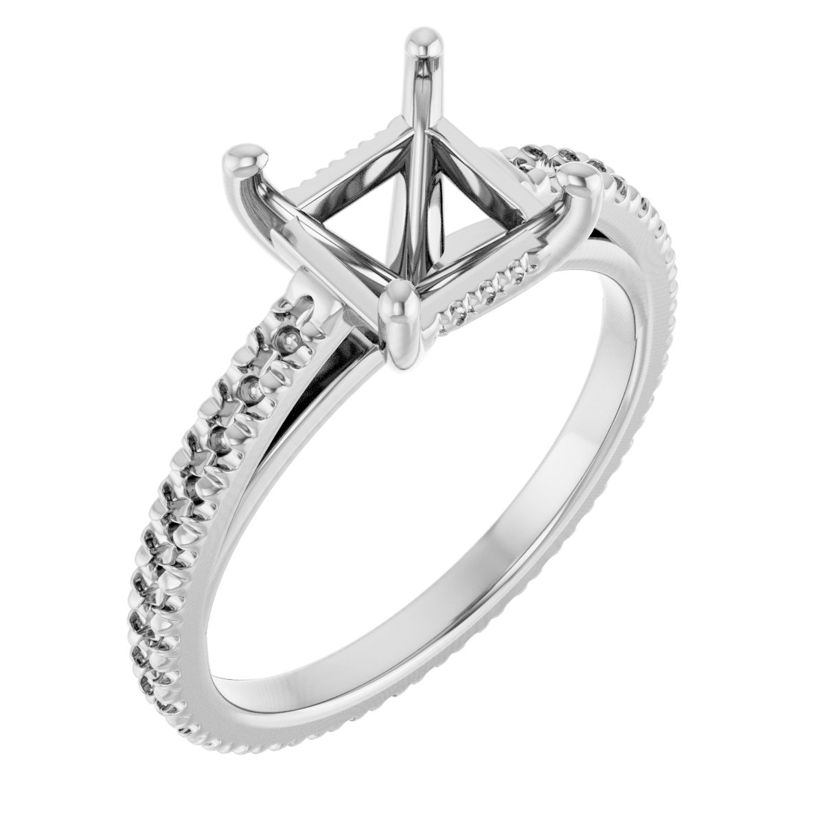 Accented Eternity-Style Engagement Ring