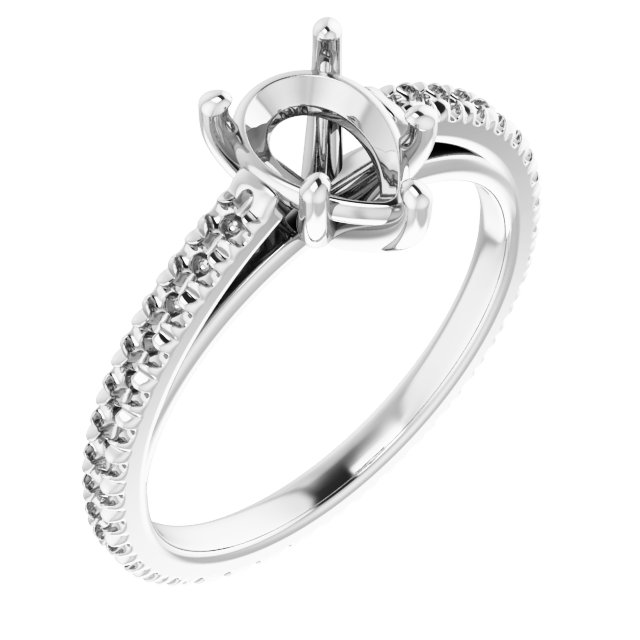 Accented Eternity-Style Engagement Ring