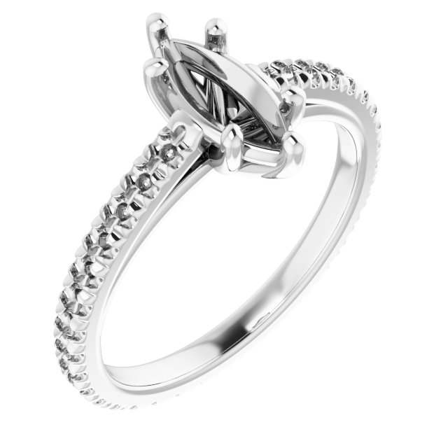 Accented Eternity-Style Engagement Ring