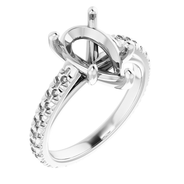 Accented Eternity-Style Engagement Ring