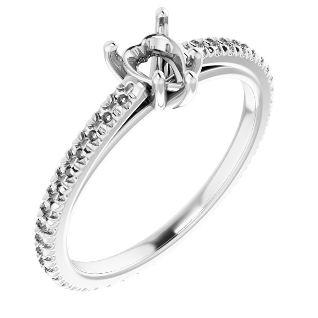 Accented Eternity-Style Engagement Ring