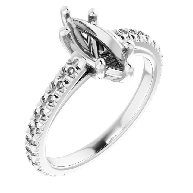 Accented Eternity-Style Engagement Ring