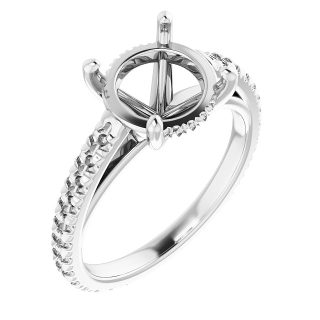 Accented Eternity-Style Engagement Ring
