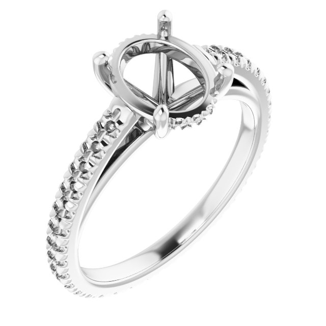 Accented Eternity-Style Engagement Ring