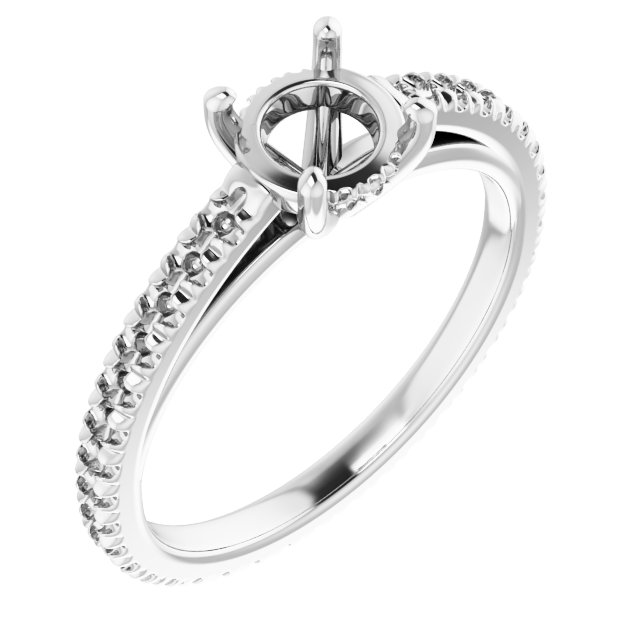 Accented Eternity-Style Engagement Ring