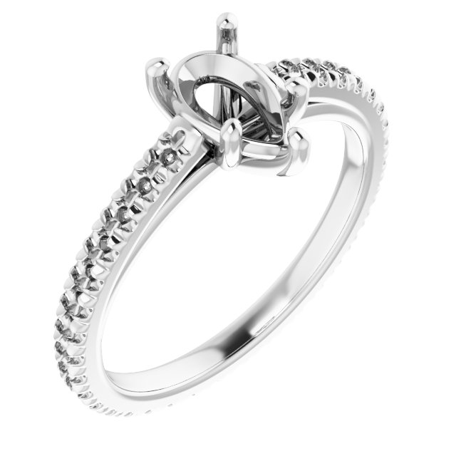 Accented Eternity-Style Engagement Ring