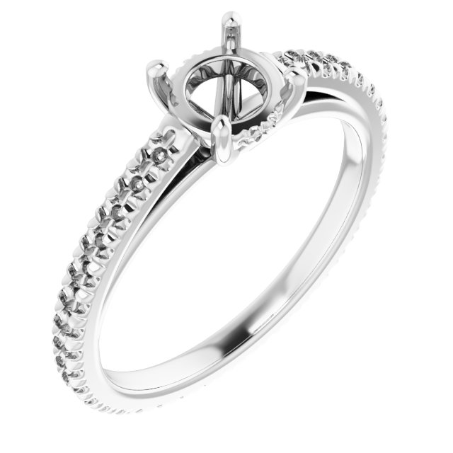 Accented Eternity-Style Engagement Ring