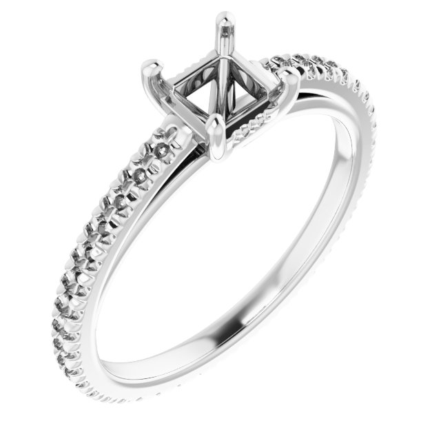 Accented Eternity-Style Engagement Ring