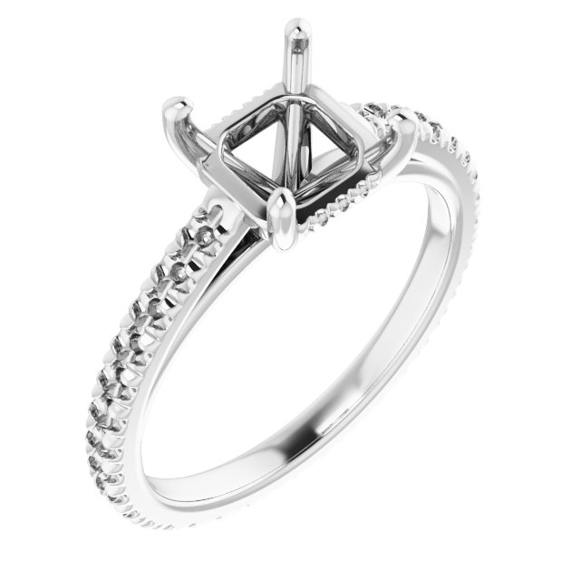 Accented Eternity-Style Engagement Ring