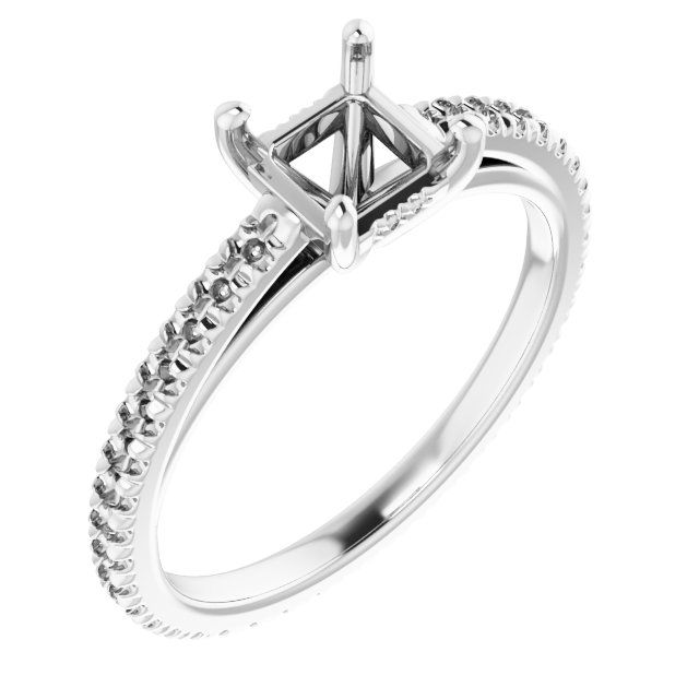 Accented Eternity-Style Engagement Ring
