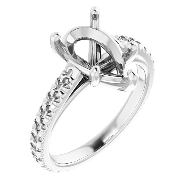 Accented Eternity-Style Engagement Ring